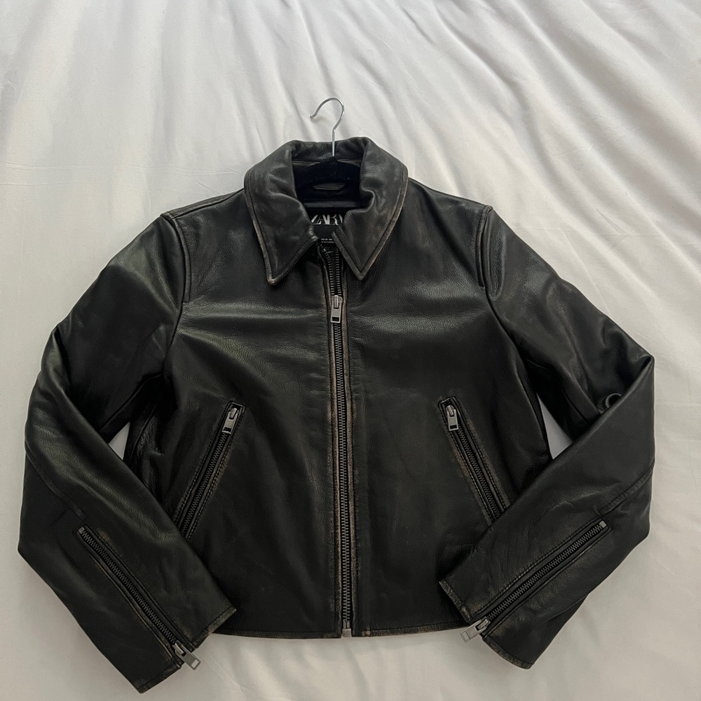 Zara leather jacket - Picture 4 of 7
